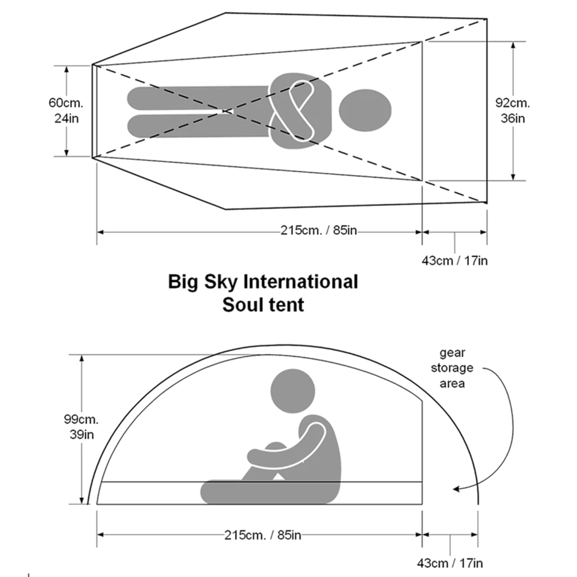 Soul 1P tent 30cm shorter Poles Bikepacking Version
