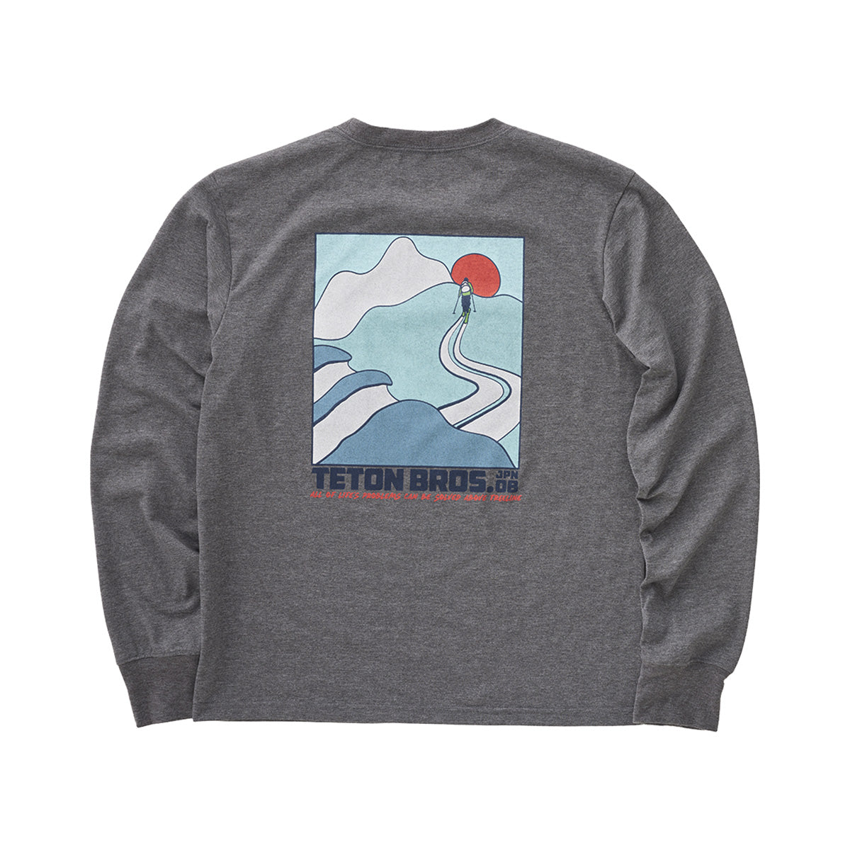 （Lサイズ）メンズ TB アボーヴ ツリーライン ロングスリーブ ティー TB Above Treeline L/S Tee M [Teton Bros. ティートンブロス]